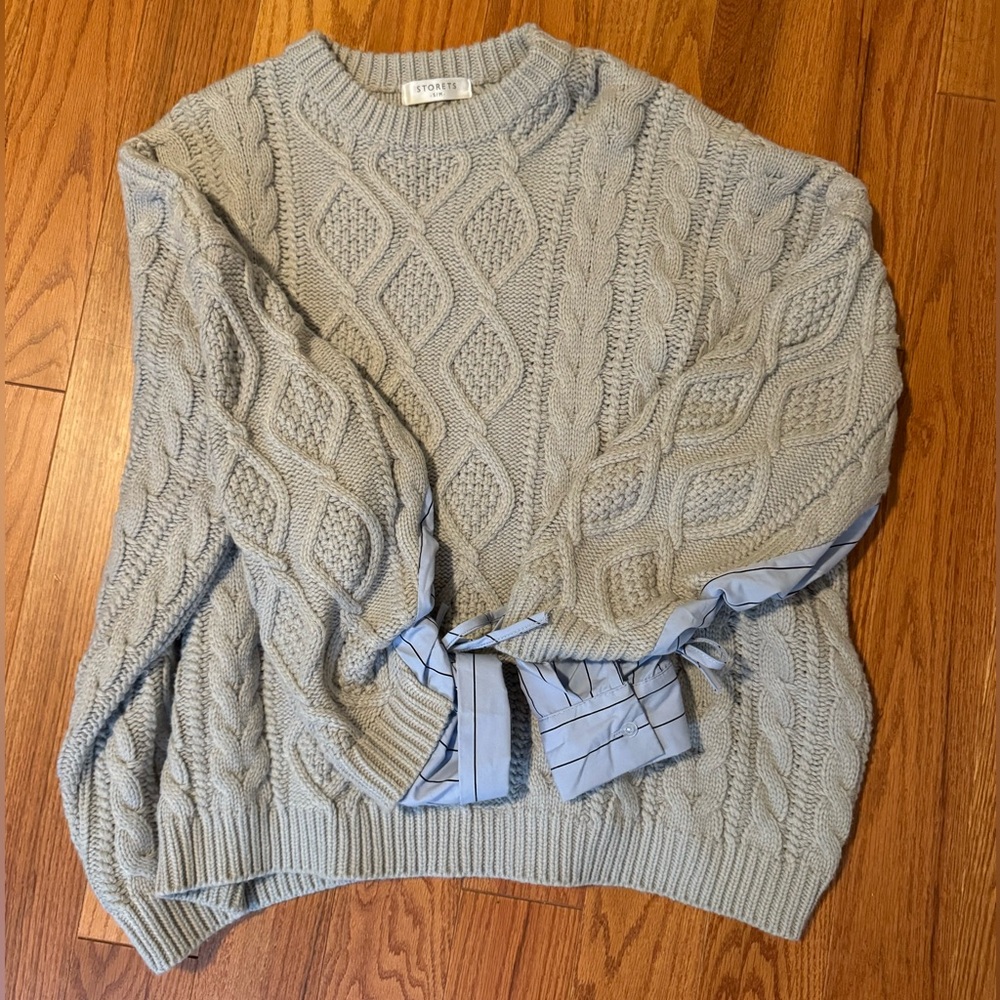 Sadie shirt combo knit pullover